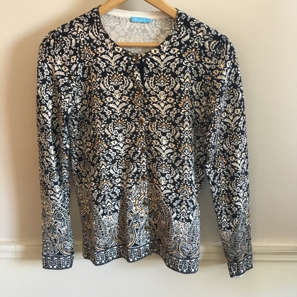 J McLaughlin Print Cardigan Size Small - Picture 2 of 8